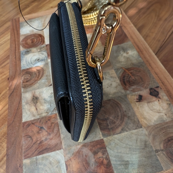 Karl Lagerfeld Paris PinMount Logo Faux Leather Zip Around Wallet Crossbody Nwt - Picture 11 of 12